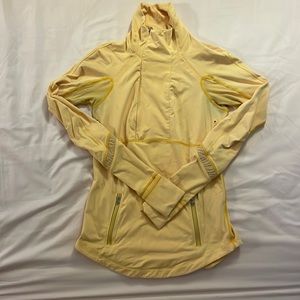 LULULEMON vintage yellow quarter zip workout jacket
